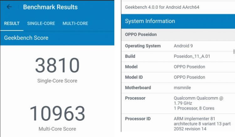 พบข้อมูลสมาร์ทโฟน OPPO โค้ดเนม Poseidon มาพร้อมชิป Snapdragon 855 รันด้วย Android 9.0 อาจเป็น OPPO R19 หรือ OPPO Find X2