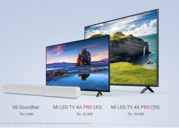 Xiaomi เปิดตัวสมาร์ททีวี Mi TV 4X Pro 55″, Mi TV 4A Pro 43″ และลำโพง Mi Soundbar ในอินเดีย