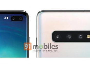 Samsung Galaxy S10+ ถูกปล่อยภาพเรนเดอร์ออกมาอีกแล้ว เผยให้เห็นกล้องคู่เซลฟี่ถูกฝังบนจอ กล้องหลัง 3 ตัว