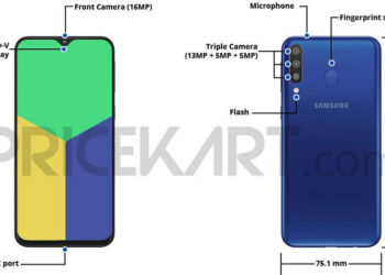 Samsung Galaxy M30 จะติดตั้งกล้องหลัง 3 ตัว พร้อมด้วยแบตเตอรี่ก้อนใหญ่ 5,000mAh