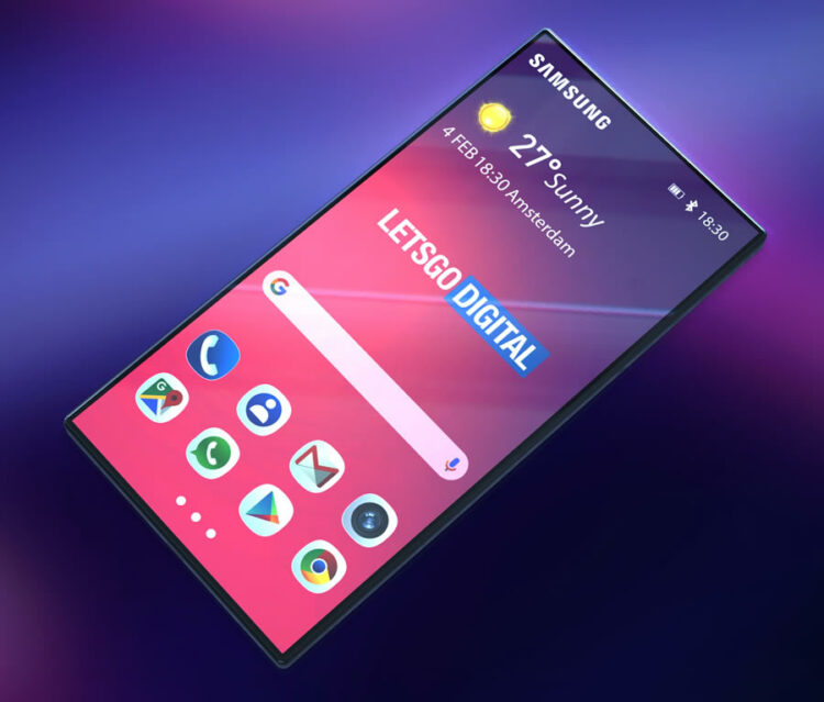 ชมภาพเรนเดอร์ Samsung Galaxy F สมาร์ทโฟนพับได้ ที่อยู่ในวีดีโอทีเซอร์ของ Samsung