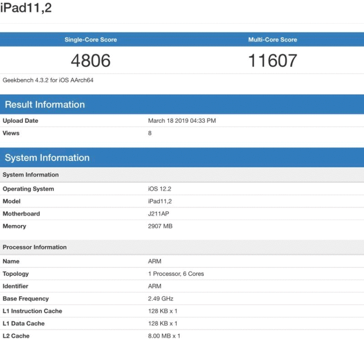 iPad รุ่นใหม่ล่าสุด มากับชิป A12 Bionic ความเร็วเท่า iPhone รุ่นล่าสุด และจับคู่กับ RAM 3GB