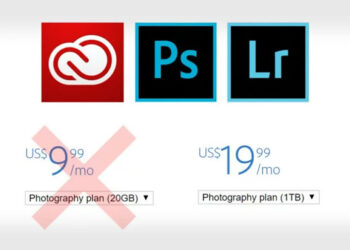 Adobe ทดสอบปรับราคา Photography Plan สำหรับ Photoshop และ Lightroom แพงขึ้น 2 เท่าจาก $9.99 เป็น $19.99 ได้พื้นที่ 1TB