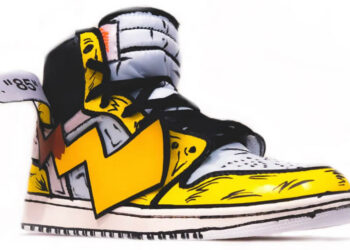 จุดไฟใส่เท้า!! สนมั้ยรองเท้ารุ่นพิเศษ Off-White Air Jordan 1 สีเหลืองออกแบบตาม Pikachu ใช้หางแทนโลโก้ Nike