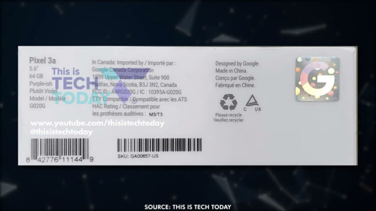 Google Pixel 3a ถูกปล่อยภาพหลุดกล่องบรรจุภัณฑ์ พร้อมเปิดเผยราคา และอัพเดทสเปกล่าสุด ก่อนเปิดตัวสัปดาห์หน้า