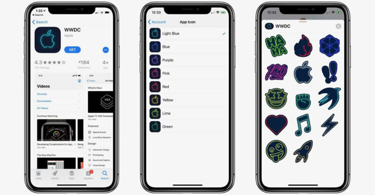 แอพ WWDC สำหรับ iOS ได้รับการอัพเดท มาพร้อมไอคอนนีออนที่ปรับแต่งได้ และสติกเกอร์ชุดใหม่