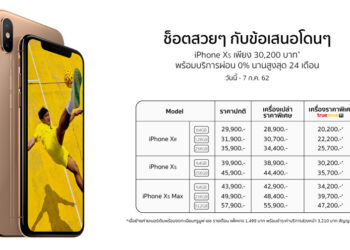 ช็อตสวยๆ กับข้อเสนอโดนๆ iPhone XS เพียง 30,200 บาท* ผ่อน 0% นาน 24 เดือน วันนี้ – 7 ก.ค. 62