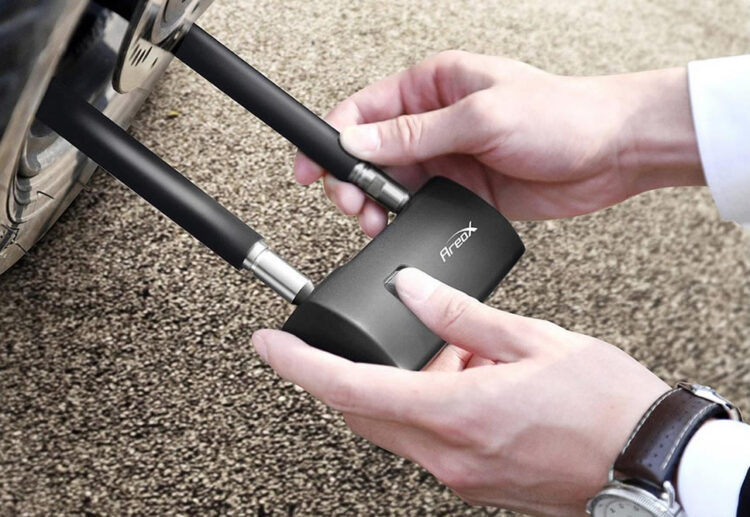 Xiaomi AreoX Smart Fingerprint U-Lock แม่กุญแจที่ไขได้ด้วยลายนิ้วมือ เหมาะสำหรับล็อคล้อจักรยาน ราคาราว 890 บาท
