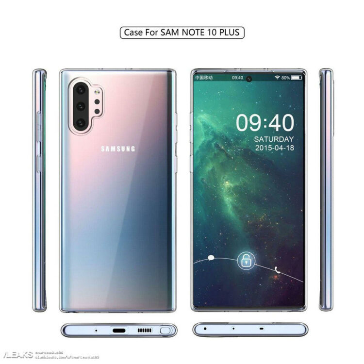 ภาพหลุดเคสสำหรับ Samsung Galaxy Note 10 และ Note 10 Plus เผยดีไซน์ตรงกับภาพเรนเดอร์ของสมาร์ทโฟน