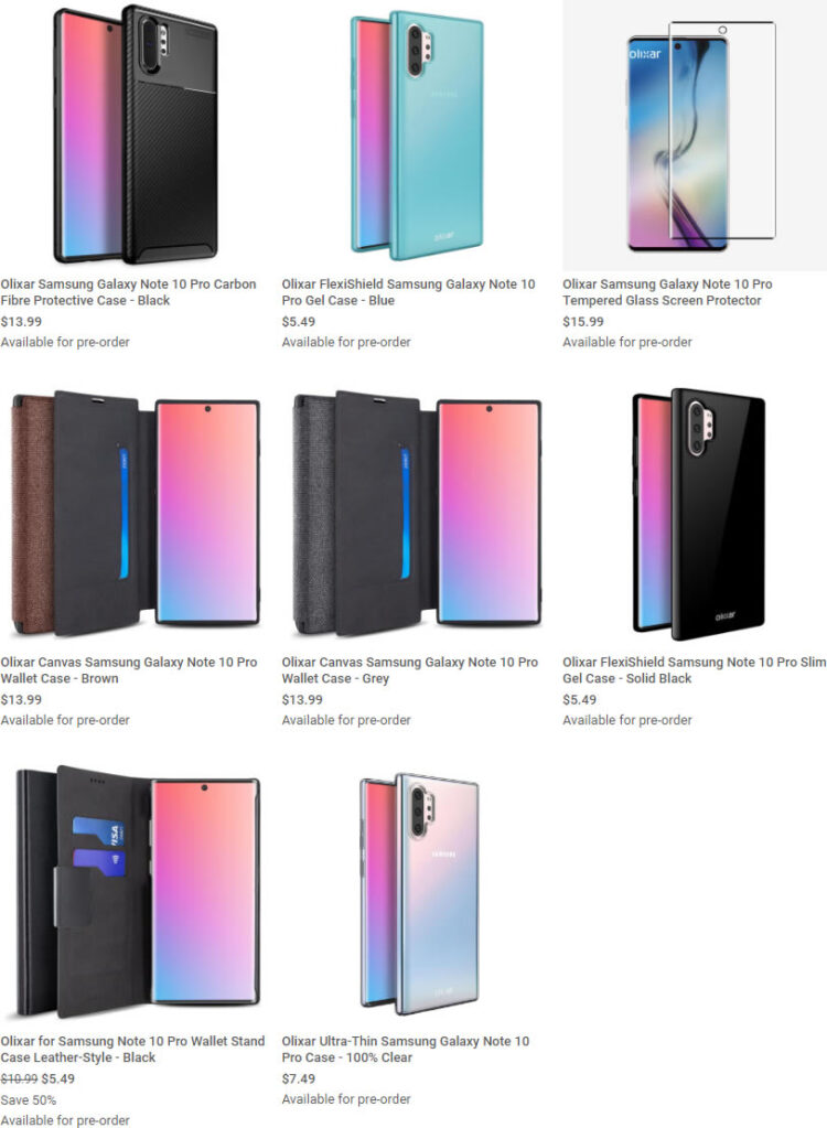 Olixar เปิดตัวเคสสำหรับ Samsung Galaxy Note 10 และ Note 10 Pro ช่วยยืนยันดีไซน์ของสมาร์ทโฟนทั้ง 2 รุ่น