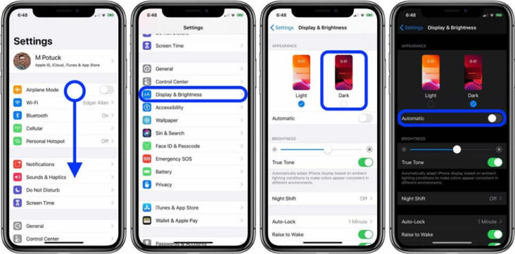รวมวิธีเปิดใช้งาน Dark Mode ใน iOS 13 บน iPhone และ iPhone
