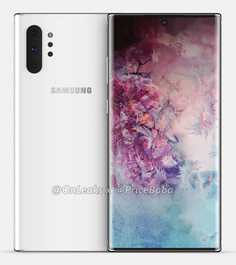 เผยภาพเรนเดอร์ Samsung Galaxy Note 10 Pro มาพร้อมกล้องหลัง 4 ตัว จอ 6.75 นิ้ว RAM 12GB แบตเตอรี่ 4,500mAh รองรับชาร์จเร็ว 45 วัตต์