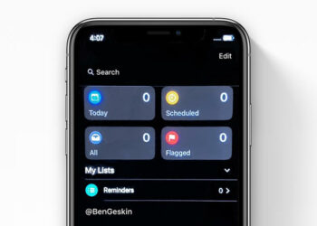 ชมภาพ Screenshot ของแอพ Reminders ที่มาพร้อม Dark Mode คาดว่าจะถูกรวมไว้ใน iOS 13