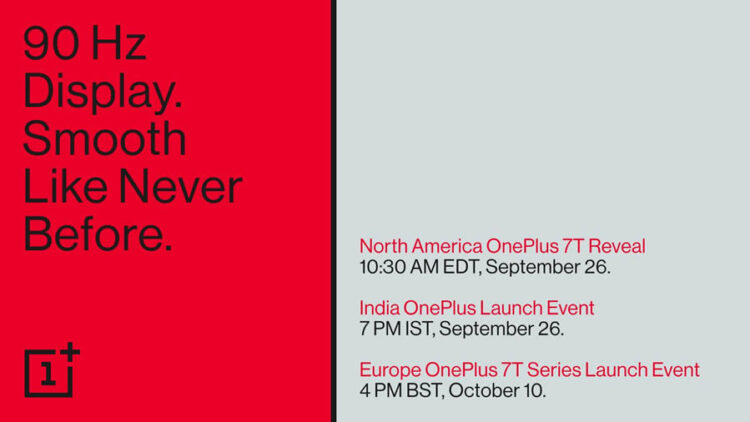 OnePlus 7T series เตรียมเปิดตัวทางการ 26 กันยายนนี้ พร้อมปล่อยวีดีโอทีเซอร์ออกมาแล้ว