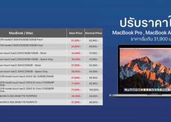 iStudio ปรับลดราคา MacBook Air,MacBook Pro และ iMac รุ่นปี 2017 – 2018 ลงยกแผงลดสูงสุดถึง 23,000 บาท