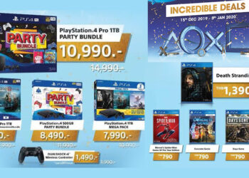 โปรแรง!!  Incredible Deals – ปีใหม่ เล่นใหญ่” Sony จัดหนักหั่นราคา PS4 ลงทันที 4,000 บาท แผ่นเกมเหลือ 790 บาท DUALSHOCK 4 เหลือ 1,490 บาท