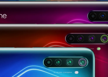 ภาพเรนเดอร์ realme 6 และ realme 6 Pro โชว์ดีไซน์เอฟเฟกต์แสงรูปตัว S ไล่สีสุดงาม 3 สีม่วง ส้ม และน้ำเงิน