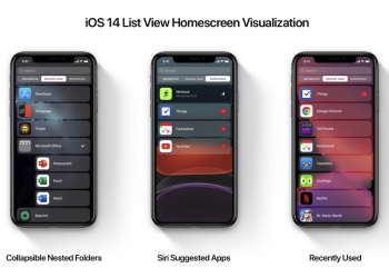 ชมคอนเซ็ปต์ iOS 14 ที่สามารถเปลี่ยนหน้า Home แสดงผลเป็นแบบ List View หรือแบบรายการได้