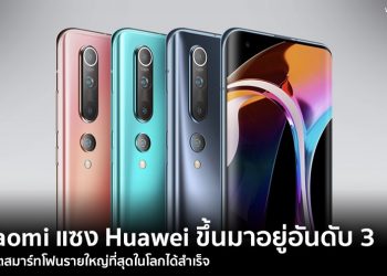 Xiaomi แซง Huawei ขึ้นมาอยู่อันดับ 3 ผู้ผลิตสมาร์ทโฟนรายใหญ่ที่สุดในโลกได้สำเร็จ