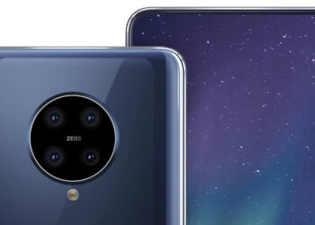 ชมภาพเรนเดอร์ Nokia 9.2 PureView มาพร้อมกล้องหลัง 4 ตัว วางในกรอบวงกลม หน้าจอไร้รู ไร้รอยบาก