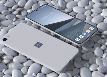 คอนเซ็ปต์ Microsoft Surface Solo สมาร์ทโฟนดีไซน์มินิมอล ใช้จอแสดงผลแบบ Punch Hole Display ขอบบางเฉียบ