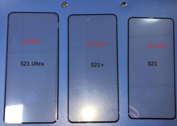 ยืนยันขนาดหน้าจอ Samsung Galaxy S21 Series จากภาพหลุด Screen Protector