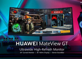 HUAWEI MateView GT จอมอนิเตอร์สเปกเทพสำหรับเล่นเกม  จอแสดงผลแบบโค้งพิเศษ 34 นิ้ว ความละเอียด 3K รีเฟรช 165Hz ลำโพง SoundBar ให้เสียง 360 องศา ราคา 17,990 บาท