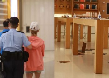 สาวฮ่องกงไม่พอใจการให้บริการที่ Apple Store โยน iPhone,iPad ,MacBook กระจายทั่วร้าน โดนค่าปรับไปราว 6 แสนบาท