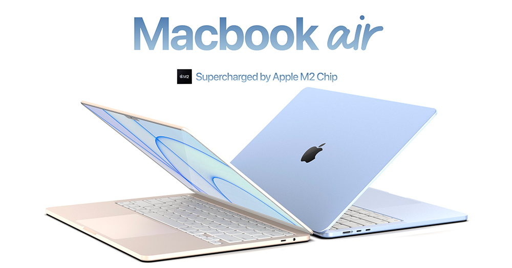 ชมคอนเซ็ปท์ล่าสุด MacBook Air ปี 2022 จะมาพร้อมชิป M2 ขอบหน้าจอและแป้นคีย์บอร์ดสีขาว