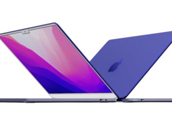 ชมภาพและวิดีโอคอนเซ็ปท์ MacBook Air 2022 สีม่วงสดใส เรนเดอร์ตามข้อมูลหลุดก่อนหน้านี้