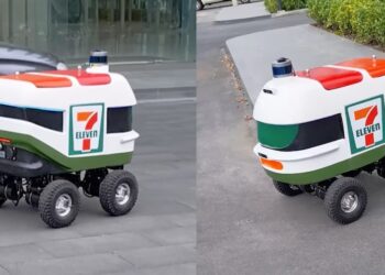 สุดล้ำ!! 7-Eleven เปิดตัวหุ่นยนต์ส่งของ Outdoor Delivery Robot ใช้พลังงานไฟฟ้า 100%