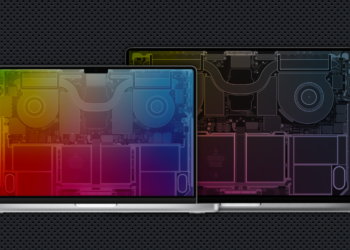 แจกภาพพื้นหลัง Wallpaper สวยๆ Dynamic MacBook Pro schematics รองรับ Dark mode สำหรับ MacBook