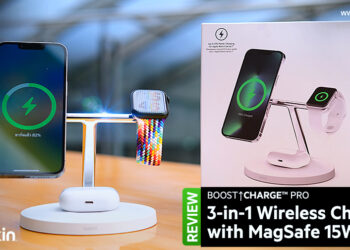 รีวิวแท่นชาร์จไร้สาย Belkin BOOST CHARGE PRO แบบ 3-in-1 รุ่นใหม่ รองรับ MagSafe ชาร์จ iPhone, Apple Watch และ AirPods ได้พร้อมกัน