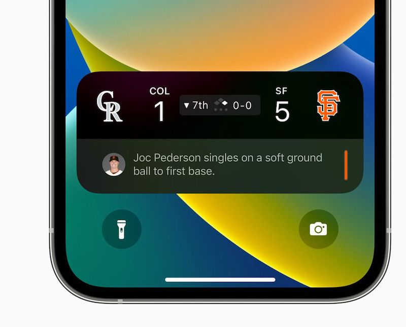 ฟีเจอร์ Live Activities ใน iOS 16.1 จะรายงานผลการแข่งขันกีฬาบน Dynamic