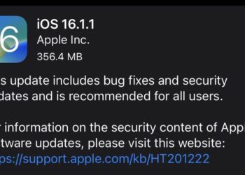 Apple ปล่อย iOS และ iPadOS 16.1.1 ออกมาแก้ไขข้อผิดพลาด พร้อมปรับปรุงความปลอดภัย