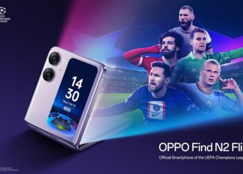 OPPO Find N2 Flip เตรียมเปิดตัวเป็นสมาร์ตโฟนสนับสนุน UEFA Champions League อย่างเป็นทางการ