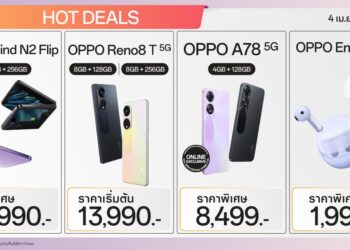 OPPO ฉีกโปรเด็ด ลดเผ็ชหน้าร้อน! ใน OPPO 4.4 April Hot Deal เริ่ม 4 เมษายน 66 นี้ มอบส่วนลดสมาร์ตโฟนและอุปกรณ์ IoT สูงสุด 35% เฉพาะวันที่ 4 เมษายนนี้เท่านั้น ที่ OPPO Official Store บน Shopee และ Lazada