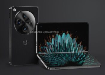 ภาพเรนเดอร์ล่าสุดของ OnePlus Open แสดงให้เห็นโมดูลกล้องหลังขนาดใหญ่ สัดส่วนตัวเครื่องกว้างและสั้นลง