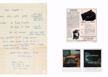 ต้นฉบับโฆษณา Apple-1 ที่เขียนด้วยลายมือ Steve Jobs ขายได้เกือบ 6.2 ล้านบาท
