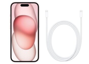 iPhone 15 และ iPhone 15 Pro แถมสาย USB-C แบบถัก สีขาว ไม่ได้ให้สีเดียวกับตัวเครื่องอย่างที่ลือกัน