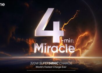 realme เปิดตัวเทคโนโลยีชาร์จเร็ว 320W SuperSonic Charge ชาร์จแบตเตอรี่เต็มในเวลาไม่ถึง 5 นาที