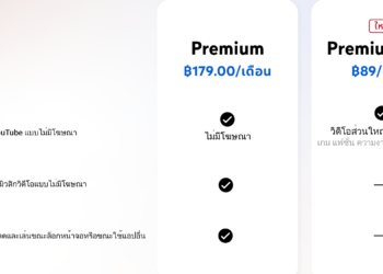 YouTube เปิดตัว YouTube Premium Lite ดูได้แบบไม่มีโฆษณาเพียง 89 บาทต่อเดือน ใช้งานในไทยได้เร็วๆนี้