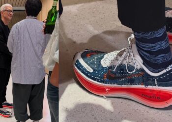 Tim Cook สวมรองเท้า Nike Vomero Plus รุ่นพิเศษ ในโอกาสเปิดร้าน Apple Ginza