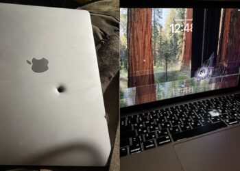 MacBook Air รุ่นชิป M1 ถูกสะเก็ดระเบิด แต่ยังใช้งานได้