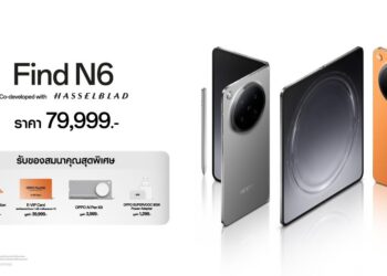 เปิดตัวแล้วอย่างเป็นทางการ OPPO Find N6 สมาร์ตโฟนจอพับเรียบกว่า อิสระกว่า ทรงพลังทุกมิติ ในราคา 79,999 บาท