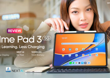 รีวิว realme Pad 3 5G แท็บเล็ต AI จอใหญ่ 11.6 นิ้ว ลำโพง 4 ตัว แบตเตอรี่ 12200mAh ดีไซน์บางเบา รองรับปากกา และคีย์บอร์ด