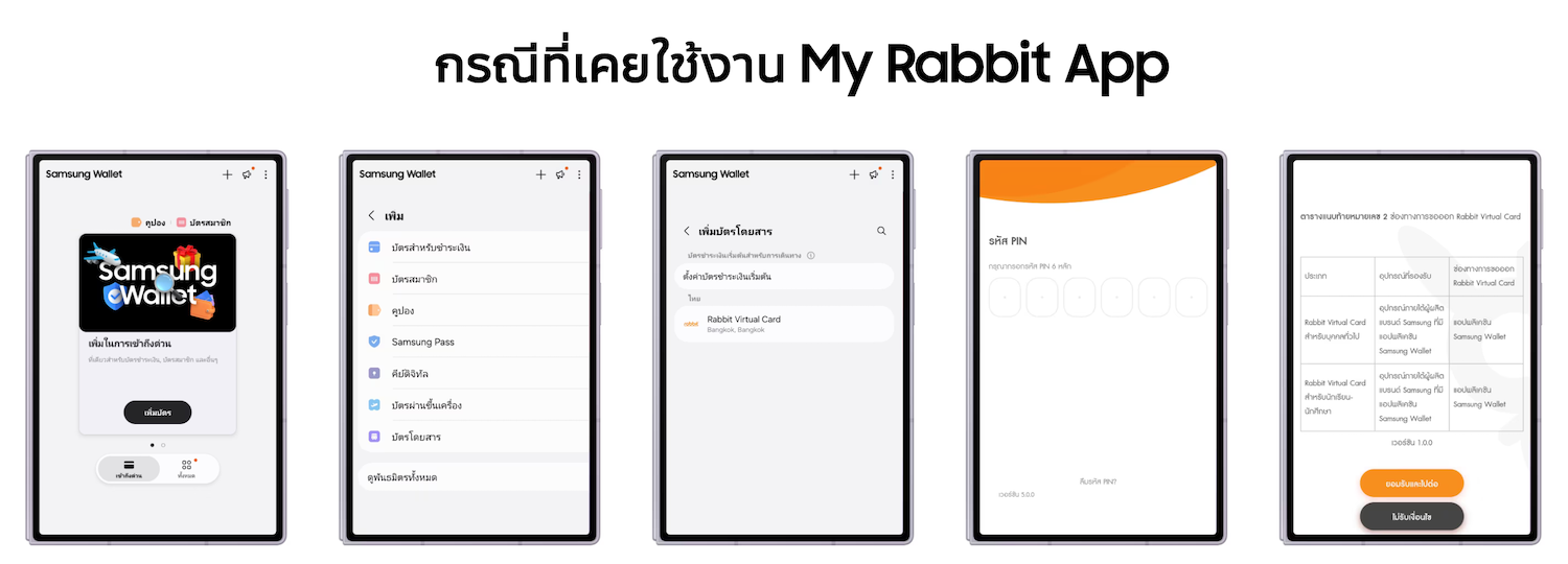 Samsung Wallet รองรับ Rabbit Virtual Card ใช้แตะจ่ายค่าโดยสาร BTS และ MRT พร้อมรับสิทธิ์จ่าย 20 บาท ตลอดสาย