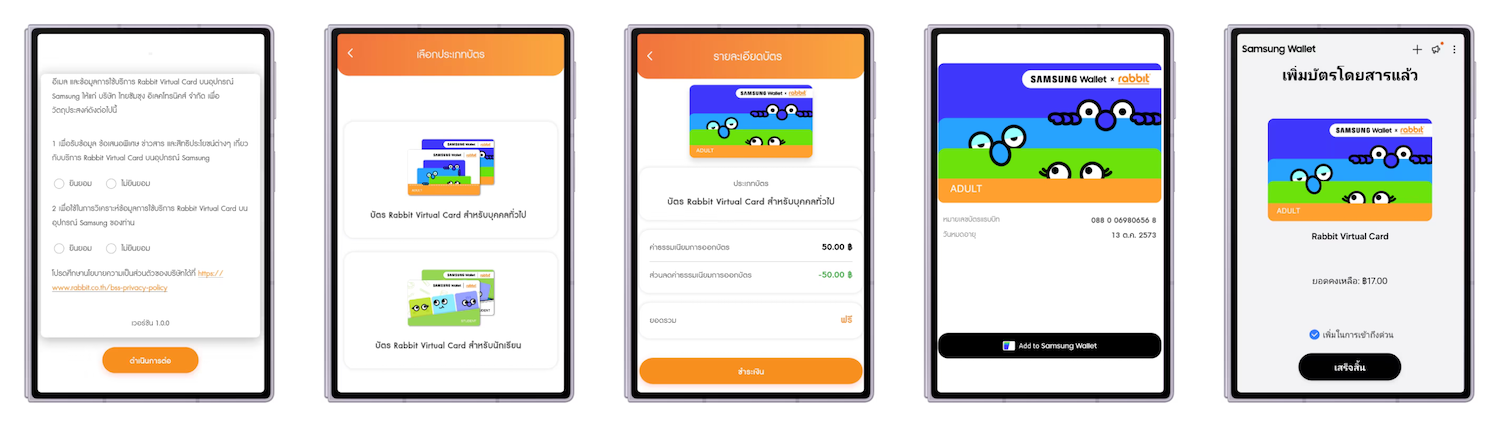 Samsung Wallet รองรับ Rabbit Virtual Card ใช้แตะจ่ายค่าโดยสาร BTS และ MRT พร้อมรับสิทธิ์จ่าย 20 บาท ตลอดสาย